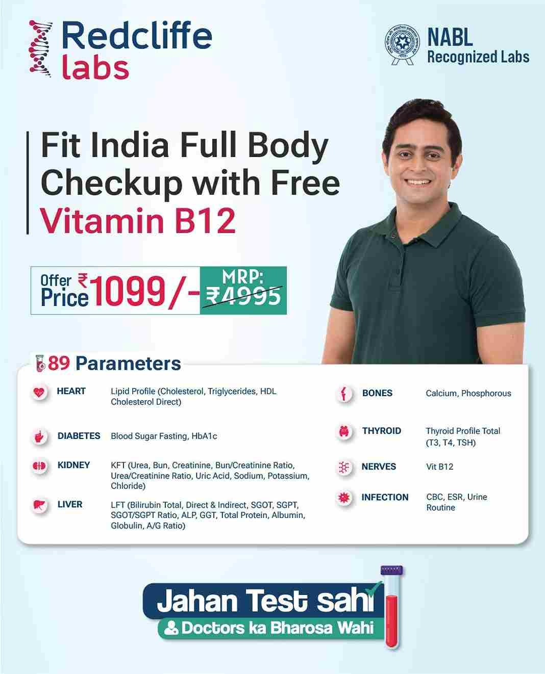 Fit India Full Body Checkup with Free Vitamin B12