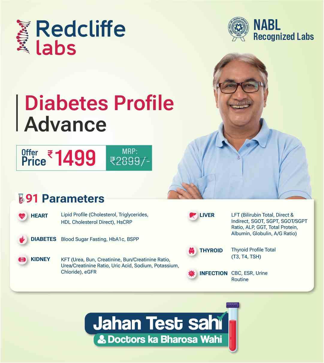 Book Diabetes Advance Check in Rewari