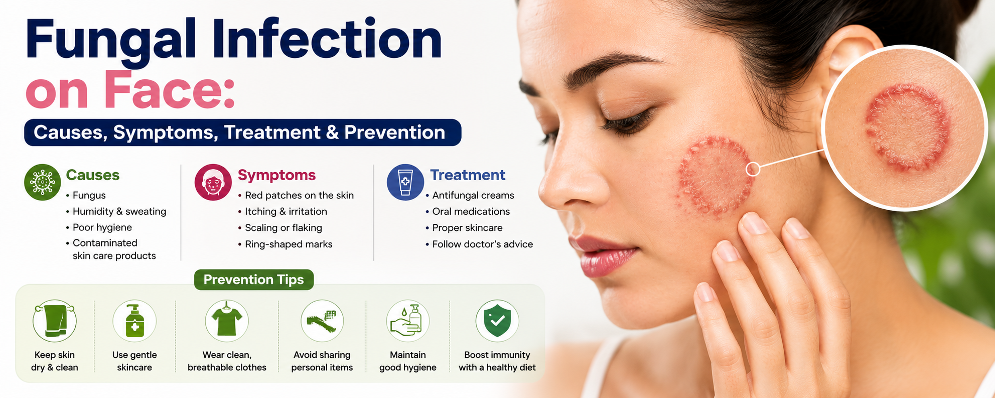 Fungal Infection on Face: Causes, Symptoms, Treatment & Prevention