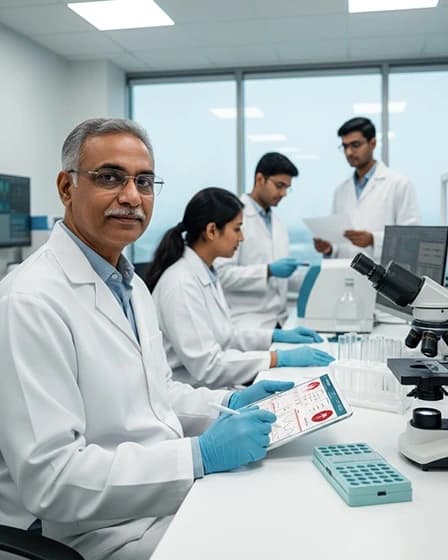 Results verified by senior pathologists