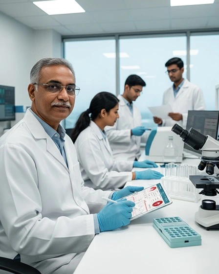 Results verified by senior pathologists