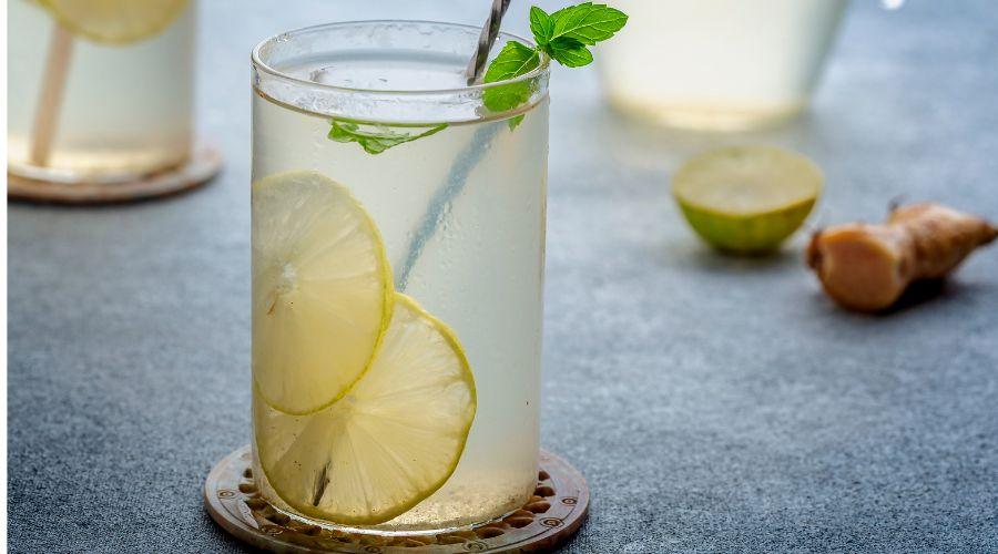 Lemon Water in a glass