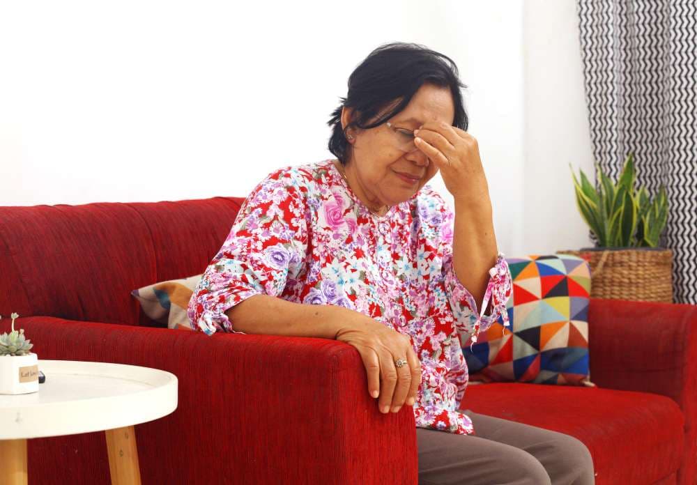 Senior Women concerned about her health